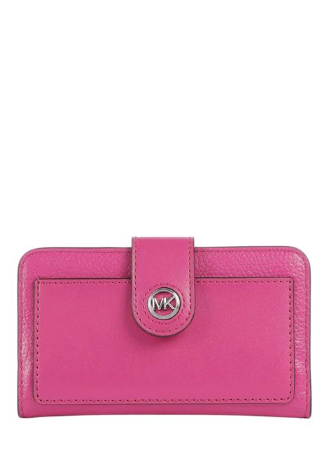 Michael Kors Charm Portafoglio pelle di vacchetta grana pink Michael Kors | 32S4S0KF6L542